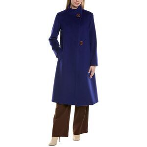 Fleurette Womens  Wool-Blend Coat, Blue